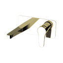 SINGLE LEVER BUILD IN BASIN MIXER WITH RECTANGULAR WALL FLANGE GOLD NO O632DO