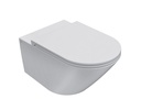 ITALIAN WALL MOUNTED TOILET NO FOS02Bl WITH COVER NO FOR20Bl WHITE