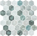 MOSAIC HEXAGON SHEET XL 28.4 X 28.6 SHABBY GREEN MATTE